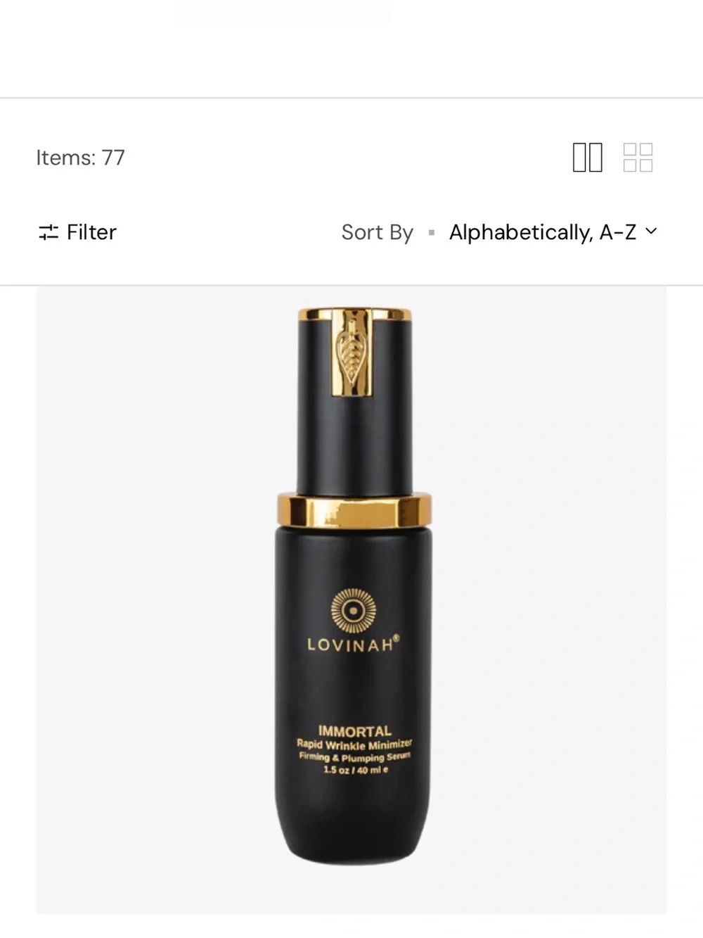 Lovinah Royal-C & Immortal Duo Serum Set — Gold & Black